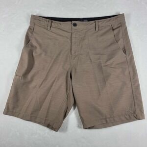 Da Hui Men's Hybrid Board Shorts‎ 38 Brown Swim Trunks Lightweight Surf Beach